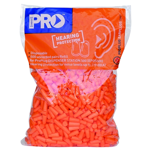 PRO PLUG EARPLUG REFILL ONLY (500 PAIRS)